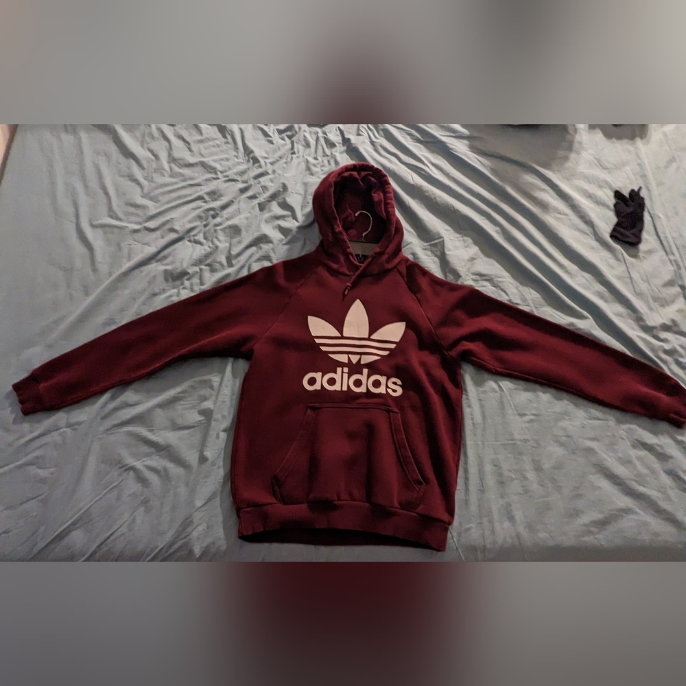 Adidas, size: medium, burgundy sweatshirt